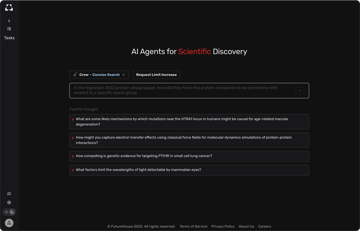 FutureHouse操作界面