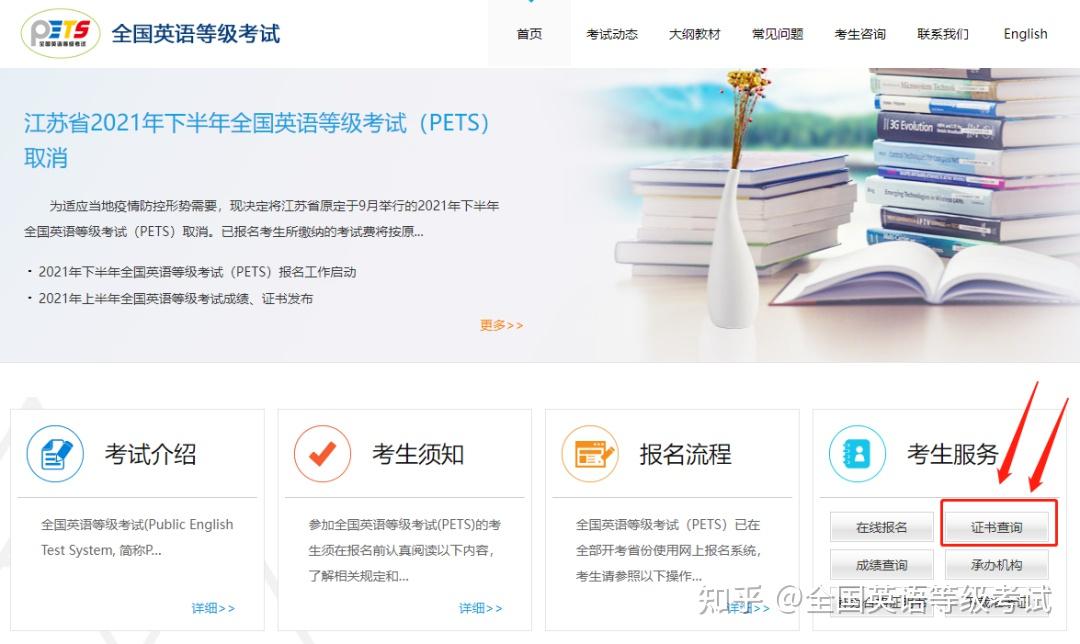 PETS成绩查询界面